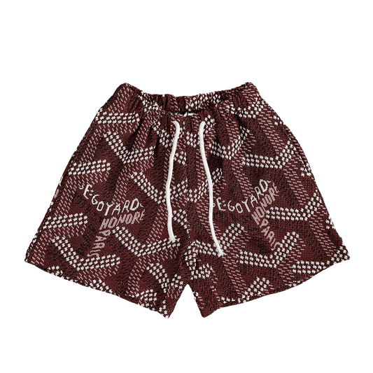RED GY TAPESTRY SHORTS