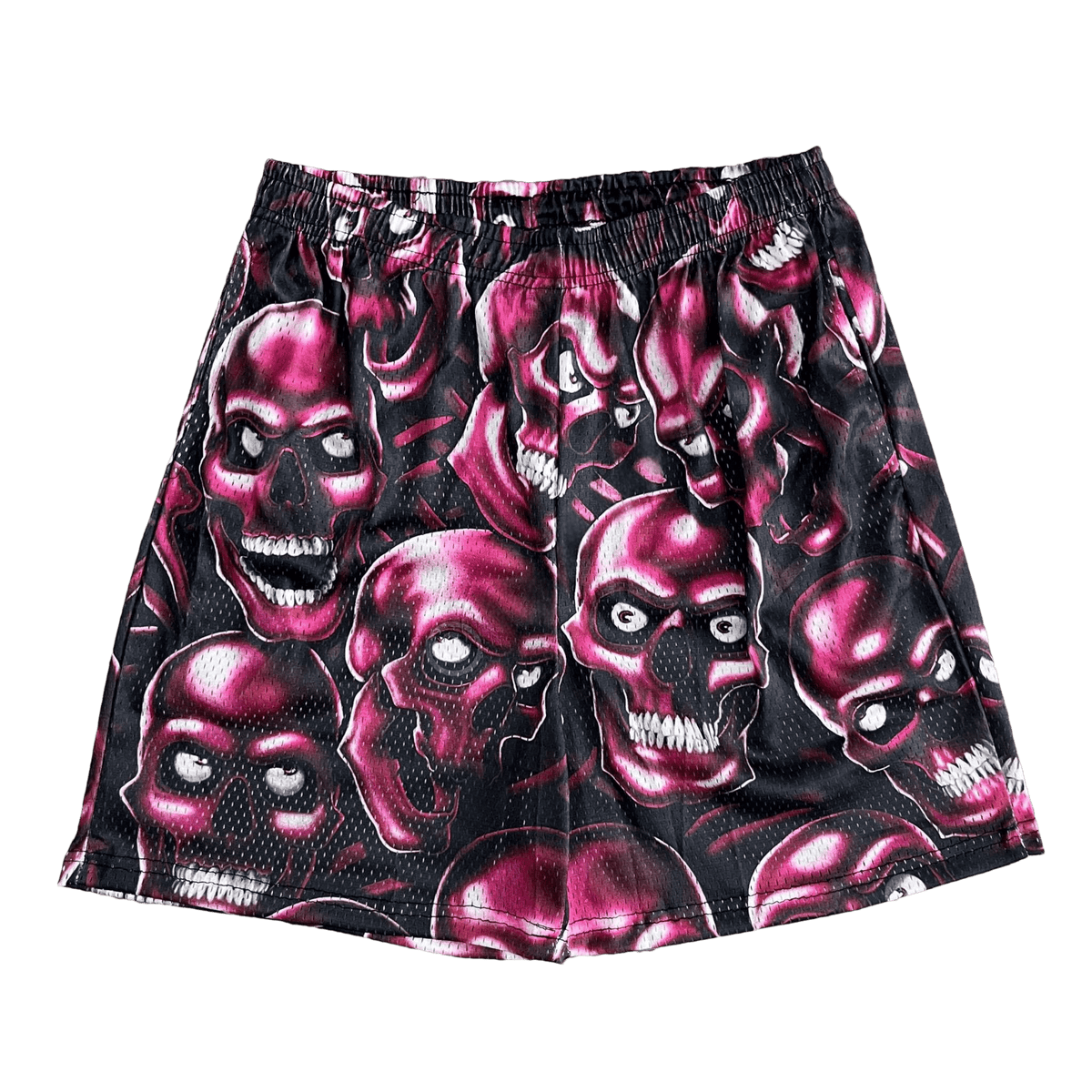 RDMCLOTHINGART tapestry hoodie RED SKULL MESH SHORTS-8731