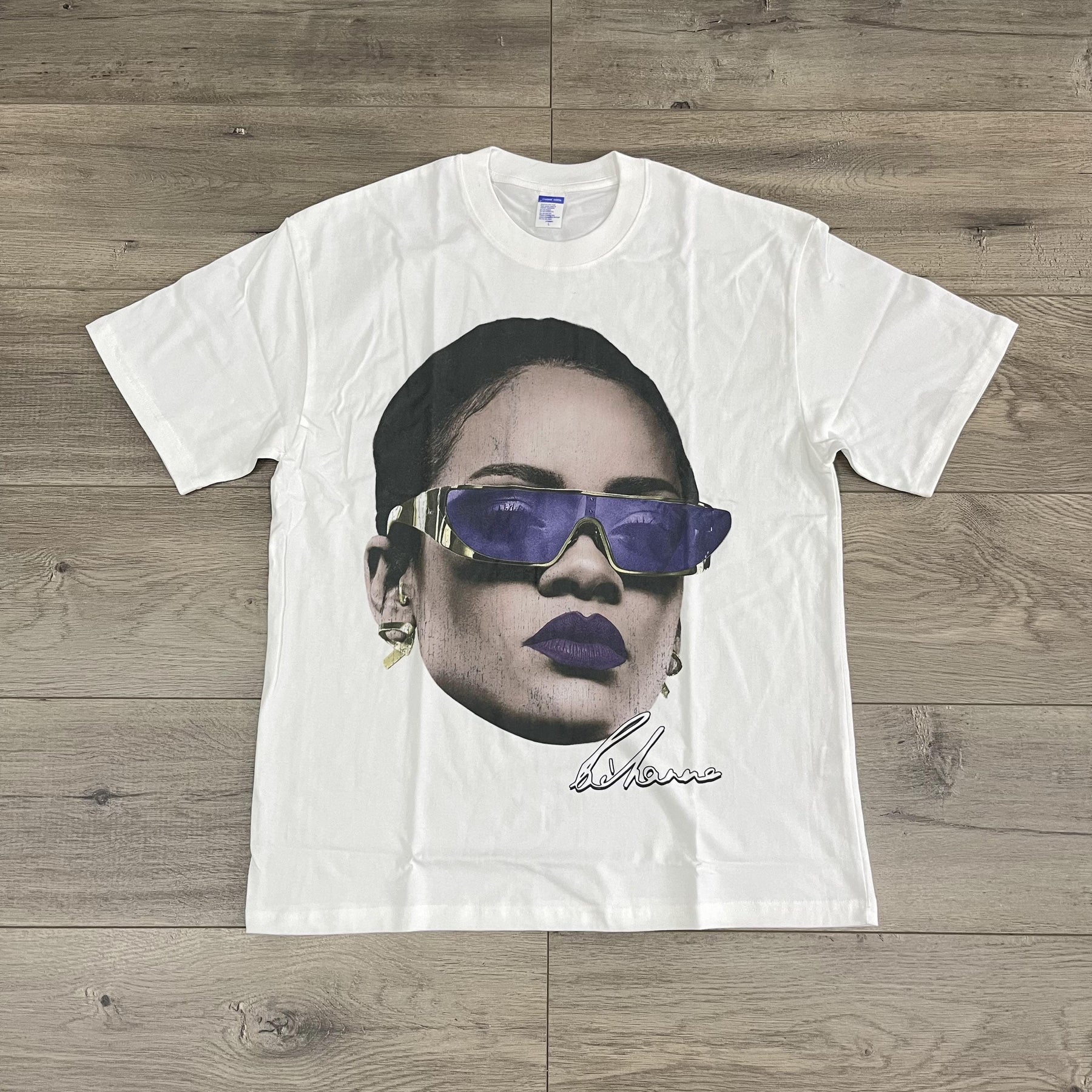 RDMCLOTHINGART tapestry hoodie RIHANNA HEAVEY WEIGHT COTTON TEE-8003