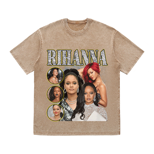 RIHANNA HEAVY WEIGHT COTTON TEE-9135