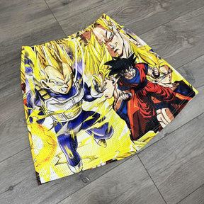 RDMCLOTHINGART tapestry hoodie SAIYAN COLLECTION MESH SHORTS-8663