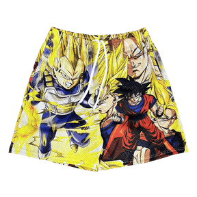 RDMCLOTHINGART tapestry hoodie SAIYAN COLLECTION MESH SHORTS-8663