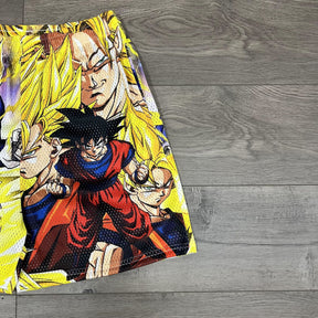 RDMCLOTHINGART tapestry hoodie SAIYAN COLLECTION MESH SHORTS-8663