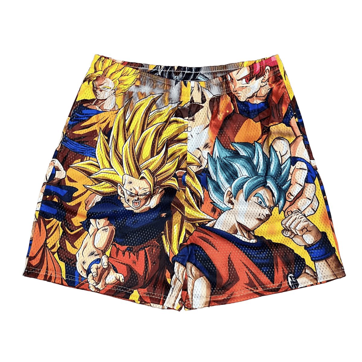 RDMCLOTHINGART tapestry hoodie SAIYAN COLLECTION MESH SHORTS-8683