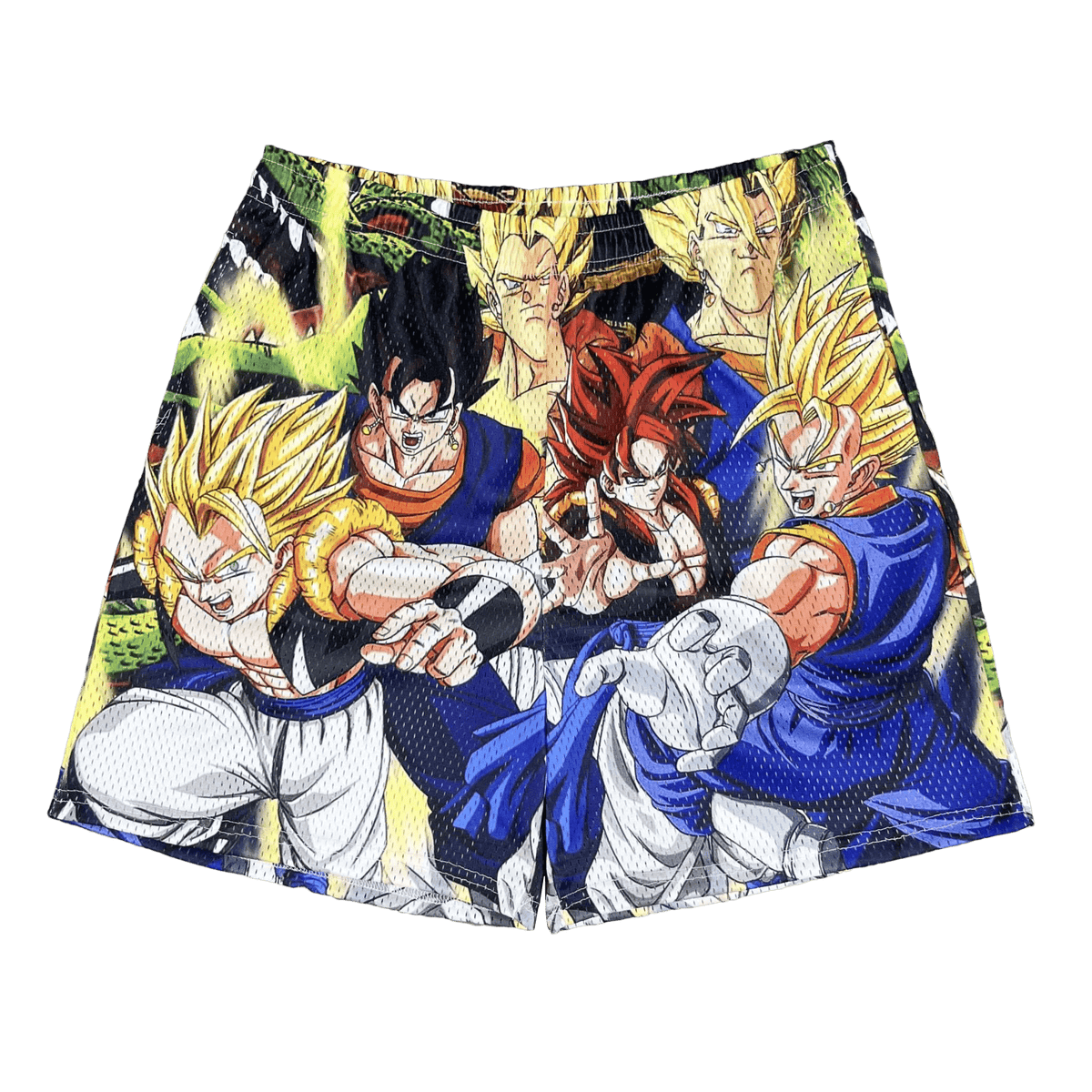 RDMCLOTHINGART tapestry hoodie SAIYAN COLLECTION MESH SHORTS-8684