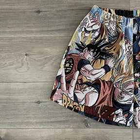 RDMCLOTHINGART tapestry hoodie SAIYAN TAPESTRY SHORTS