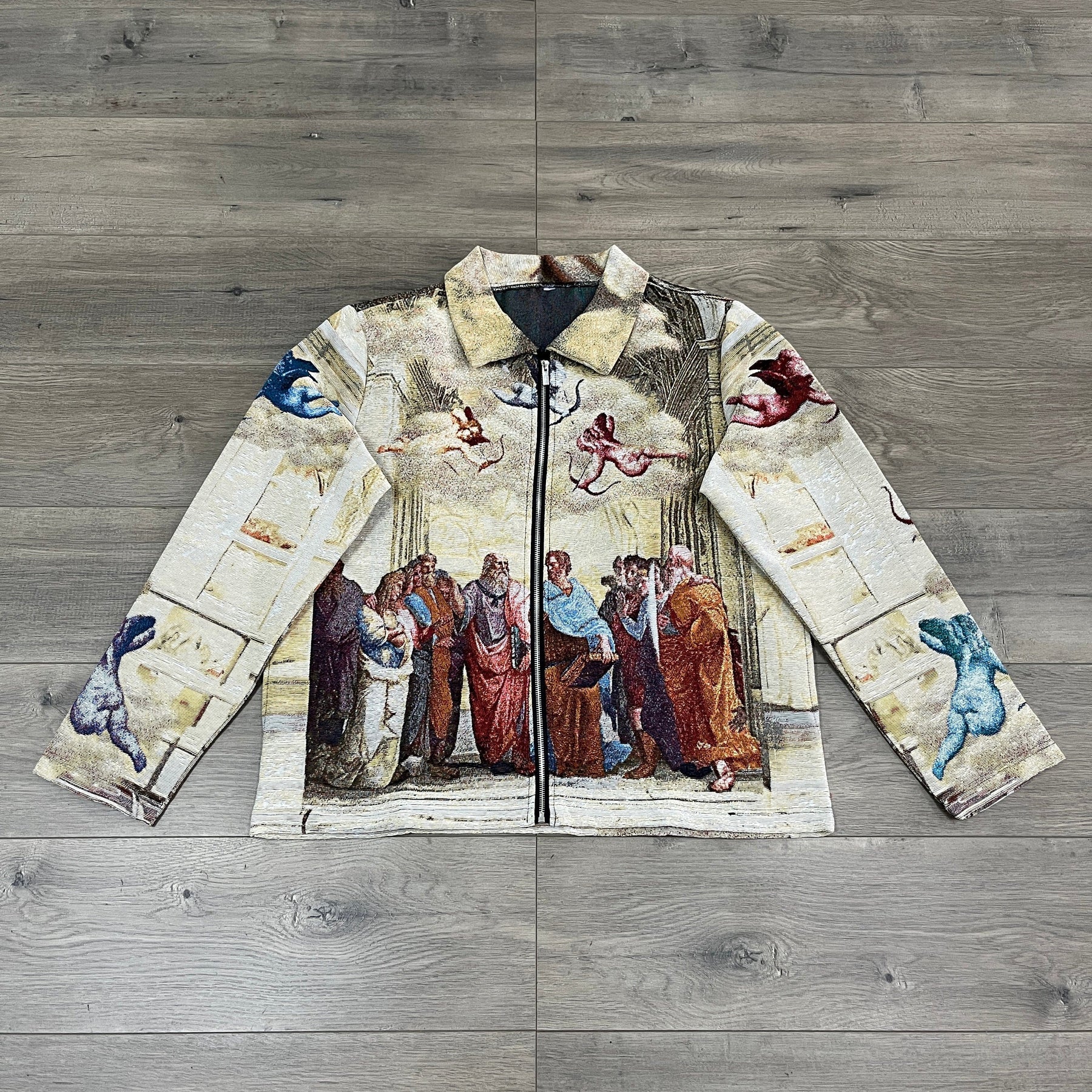 RDMCLOTHINGART tapestry hoodie SCHOOL ATHENS TAPESTRY JACKET