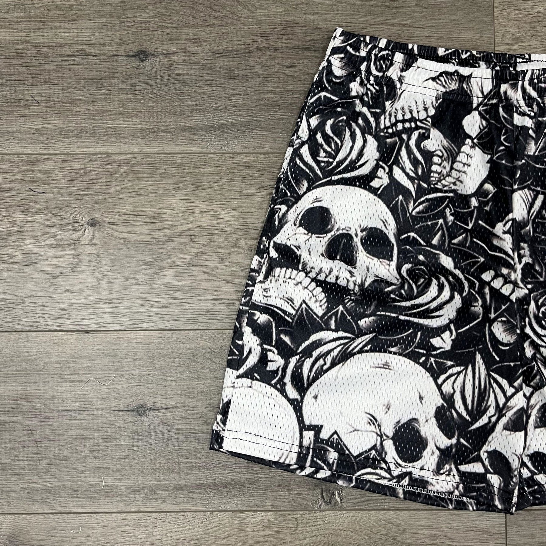 RDMCLOTHINGART tapestry hoodie SKULL MESH SHORTS-8691