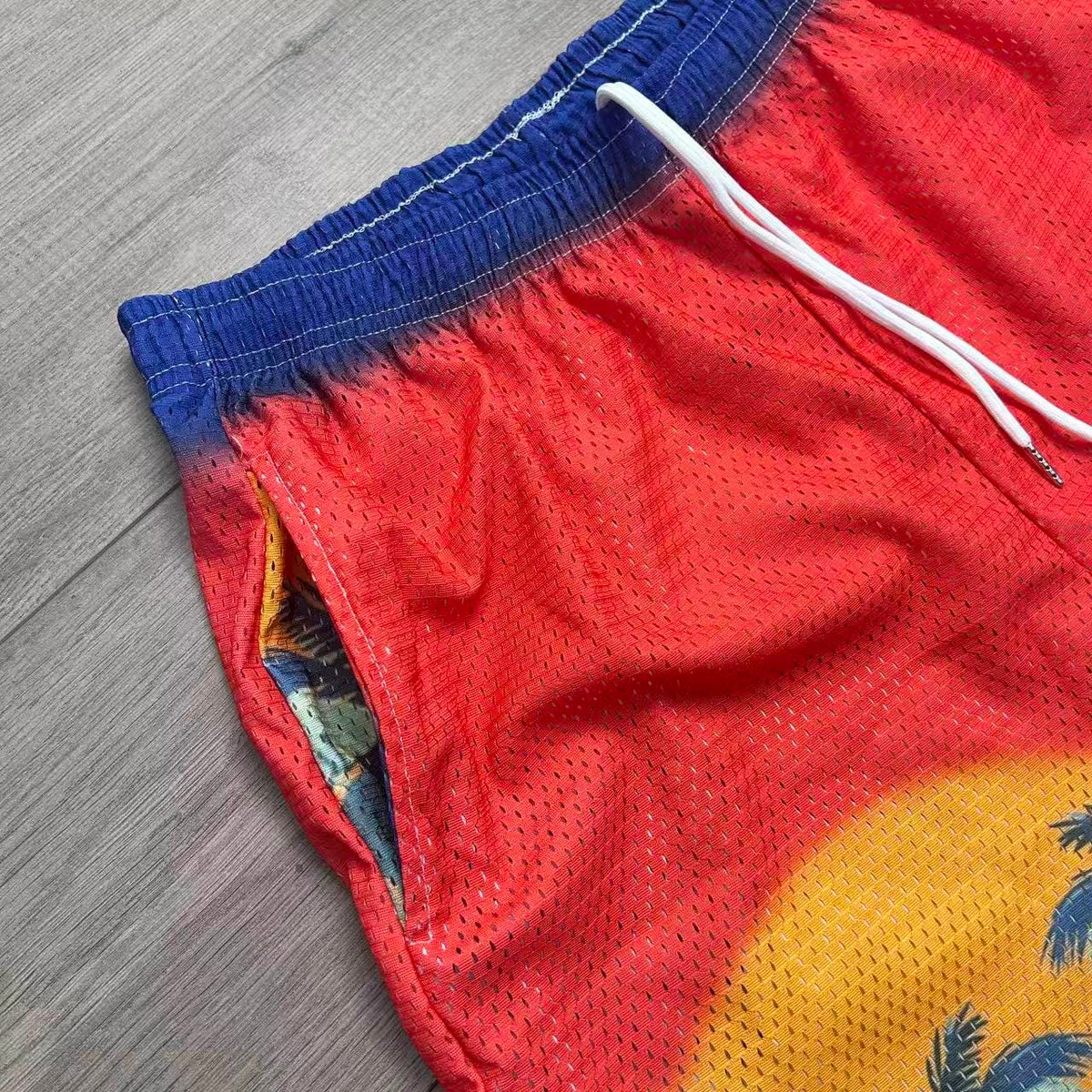 RDMCLOTHINGART tapestry hoodie SUNSET V2 MESH SHORTS-8811