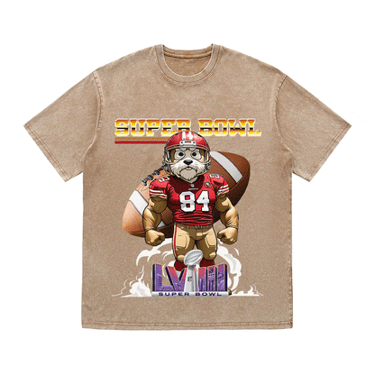 RDMCLOTHINGART tapestry hoodie SUPERBOWL 4 SF NO YEAR HEAVY WEIGHT COTTON TEE-9183