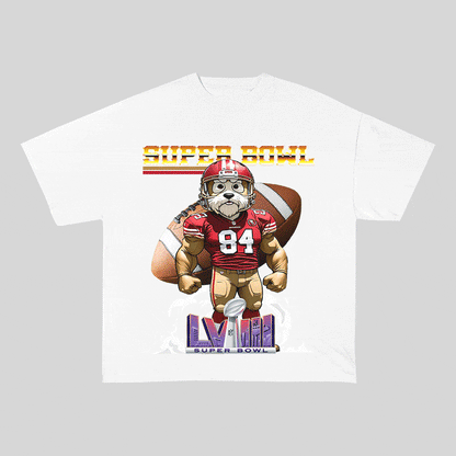 RDMCLOTHINGART tapestry hoodie SUPERBOWL 4 SF NO YEAR HEAVY WEIGHT COTTON TEE-9183