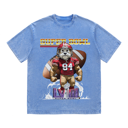 RDMCLOTHINGART tapestry hoodie SUPERBOWL 4 SF NO YEAR HEAVY WEIGHT COTTON TEE-9183