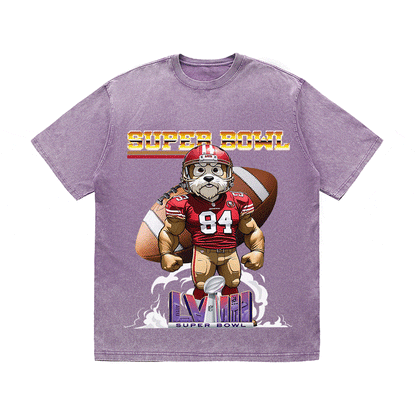 RDMCLOTHINGART tapestry hoodie SUPERBOWL 4 SF NO YEAR HEAVY WEIGHT COTTON TEE-9183