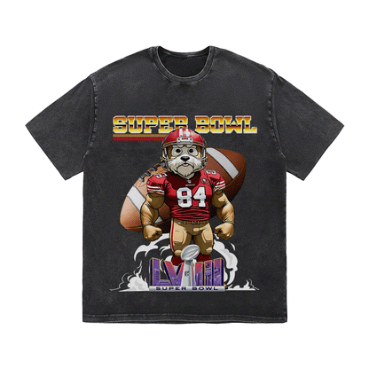 RDMCLOTHINGART tapestry hoodie SUPERBOWL 4 SF NO YEAR HEAVY WEIGHT COTTON TEE-9183