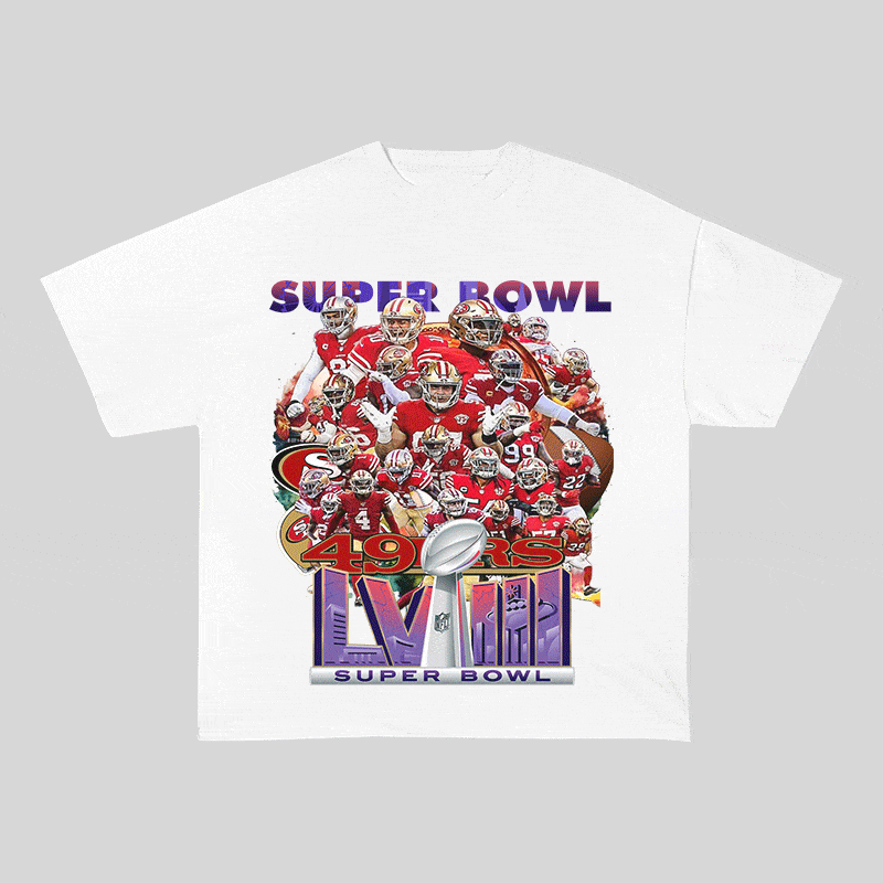 RDMCLOTHINGART tapestry hoodie SUPERBOWL HEAVY WEIGHT COTTON TEE-9204