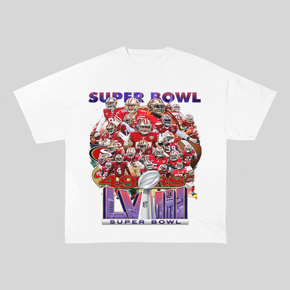 RDMCLOTHINGART tapestry hoodie SUPERBOWL HEAVY WEIGHT COTTON TEE-9204