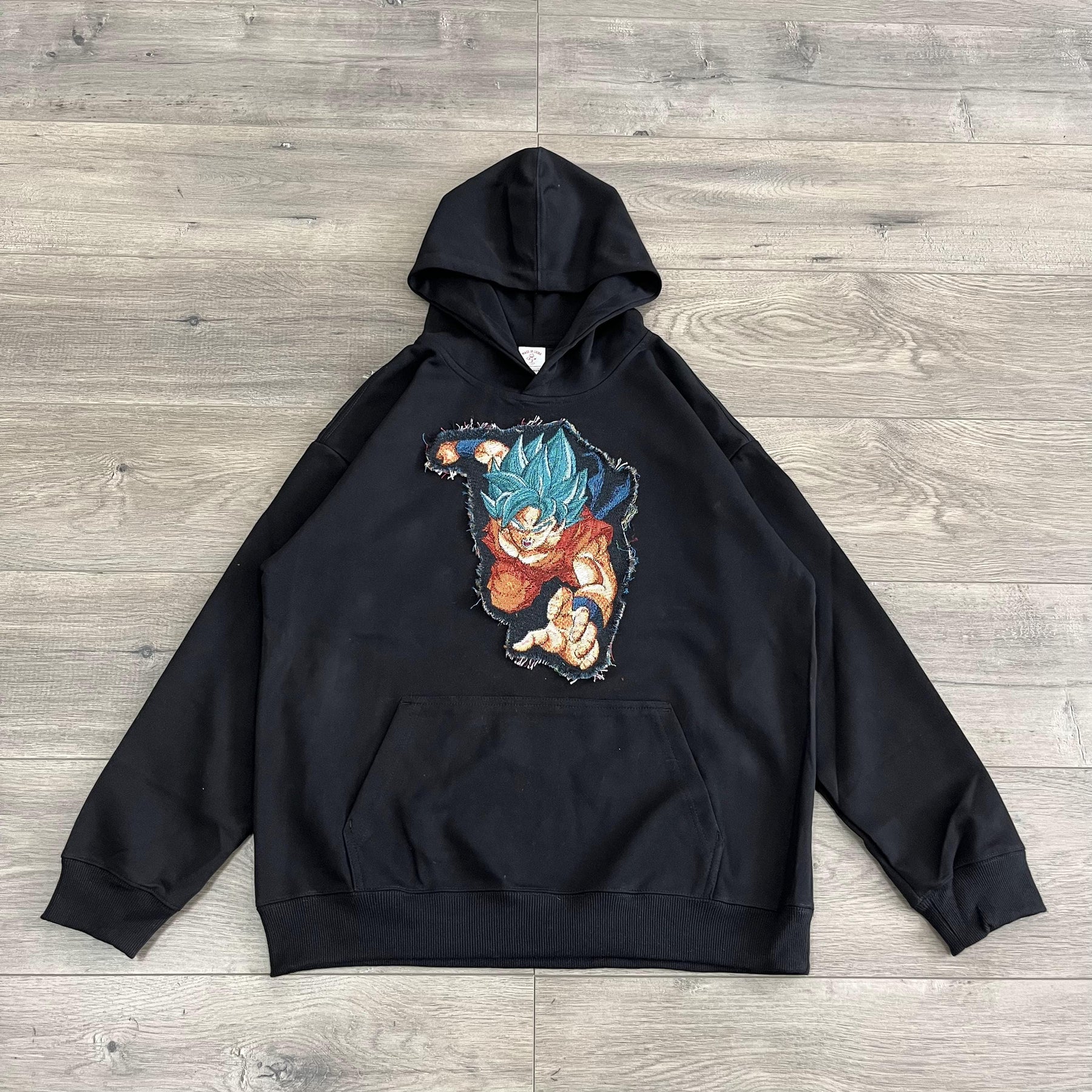 RDMCLOTHINGART tapestry hoodie SUPERSAIYAN BLUE TAPESTRY PATCH HOODIE-9057