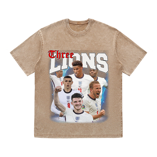 RDMCLOTHINGART tapestry hoodie THREE LIONS HEAVY WEIGHT COTTON TEE-9176