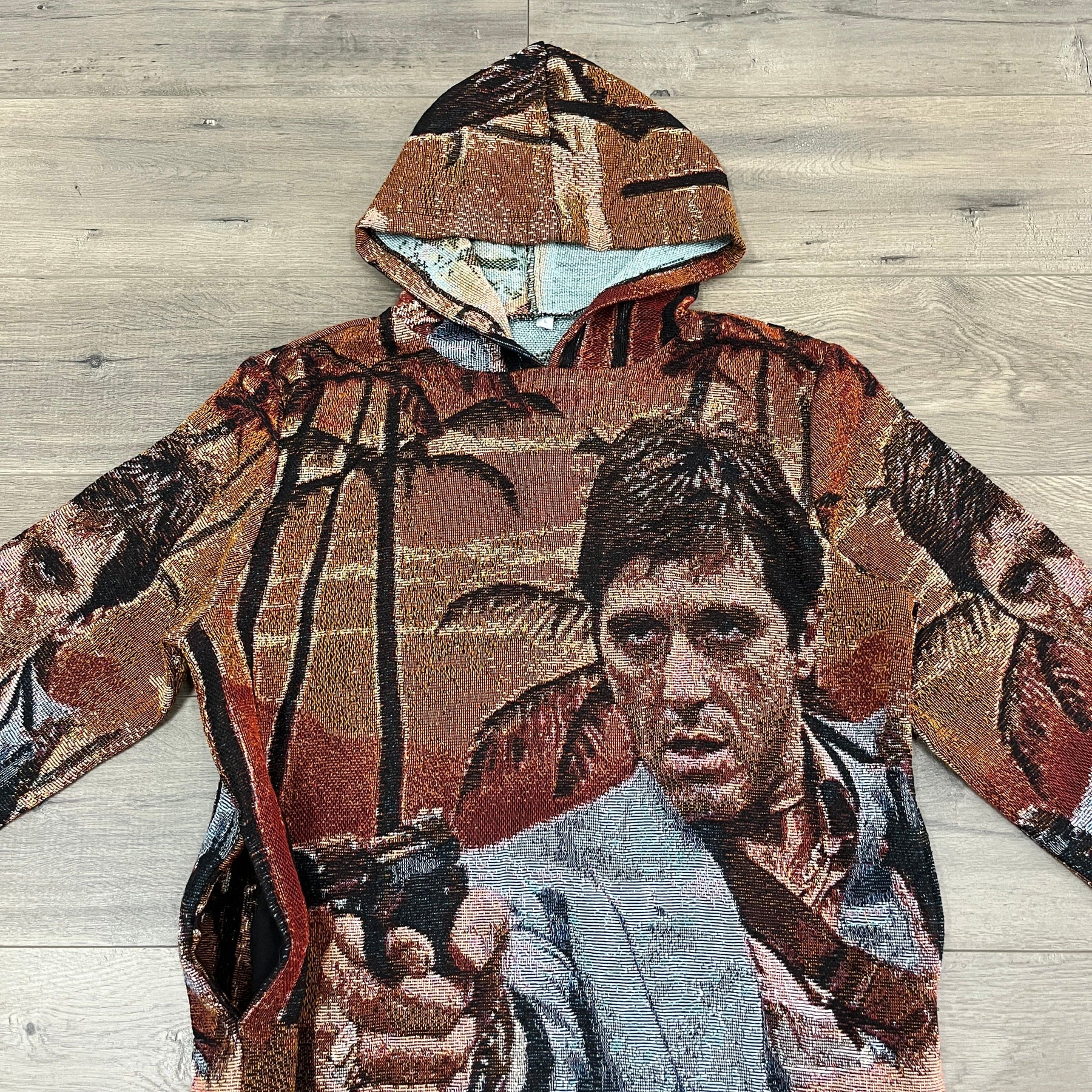 RDMCLOTHINGART tapestry hoodie TONY MONTANA TAPESTRY HOODIE