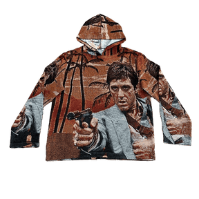 RDMCLOTHINGART tapestry hoodie TONY MONTANA TAPESTRY HOODIE