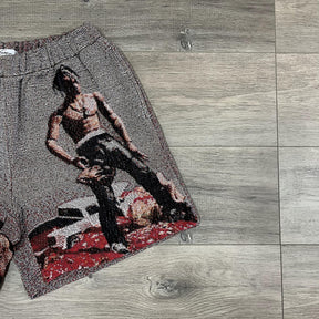 RDMCLOTHINGART tapestry hoodie TRAVIS TAPESTRY SHORTS