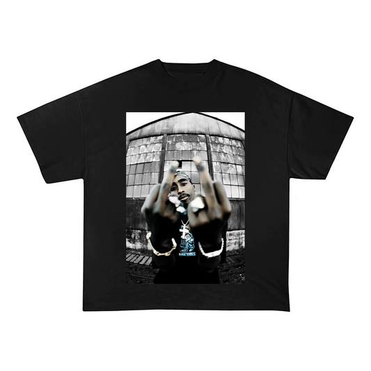 RDMCLOTHINGART tapestry hoodie Tupac Shakur Portrait Oversized Heavyweight Cotton Tee-60015 | 90s Hip Hop Rap Fan Merch