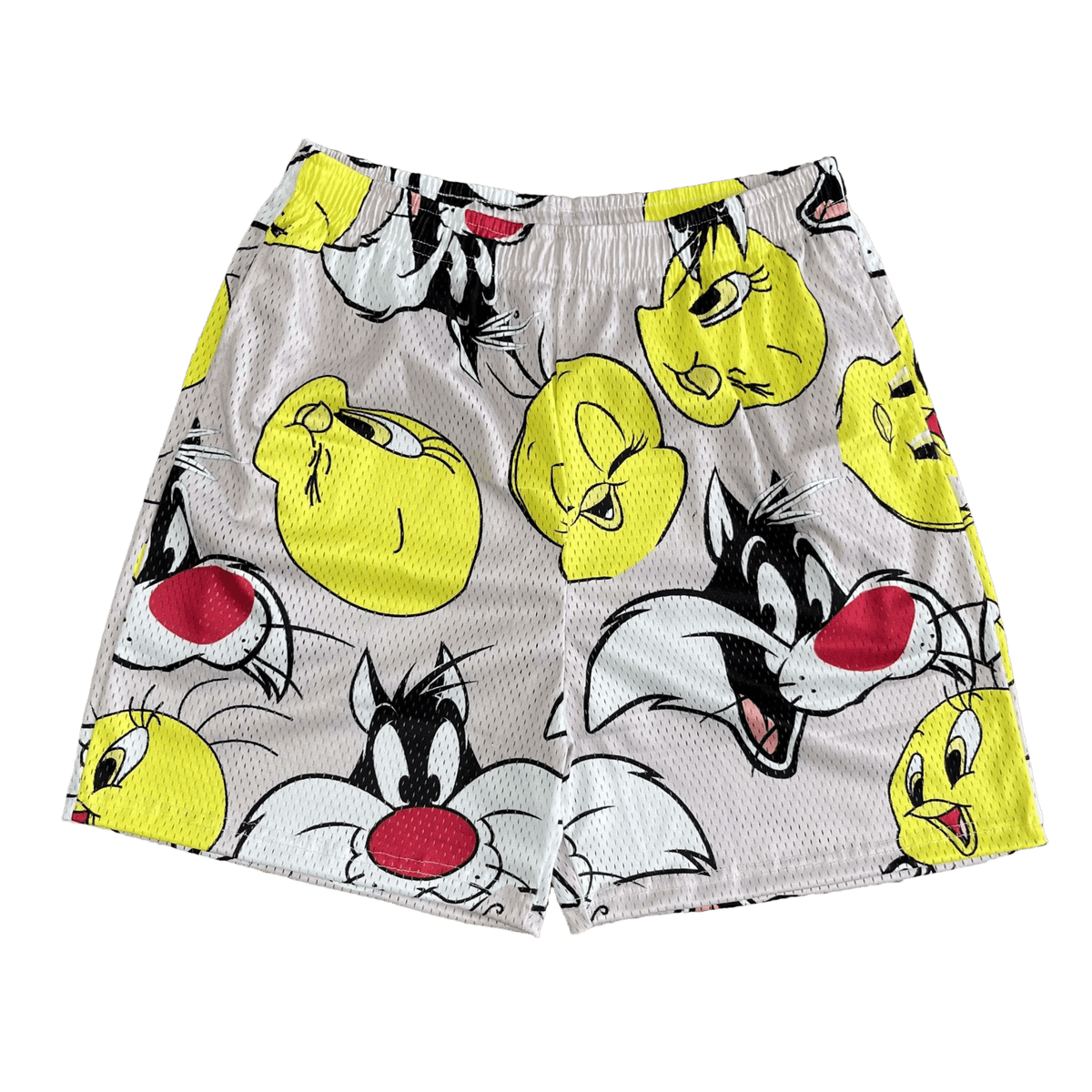 RDMCLOTHINGART tapestry hoodie TWEETY AND SYLESTER MESH SHORTS