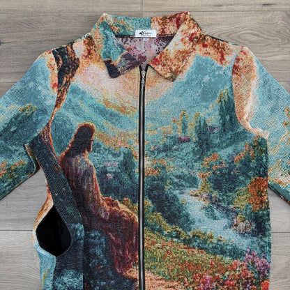 RDMCLOTHINGART tapestry hoodie VALLEY OF PEACE TAPESTRY JACKET