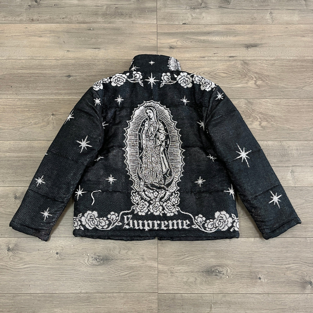 RDMCLOTHINGART tapestry hoodie VIGENCITA BLACK TAPESTRY COAT