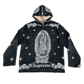 RDMCLOTHINGART tapestry hoodie VIGENCITA BLACK TAPESTRY HOODIE