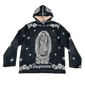 RDMCLOTHINGART tapestry hoodie VIGENCITA BLACK TAPESTRY HOODIE