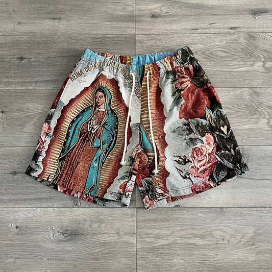 VIRGENCITA TAPESTRY SHORTS