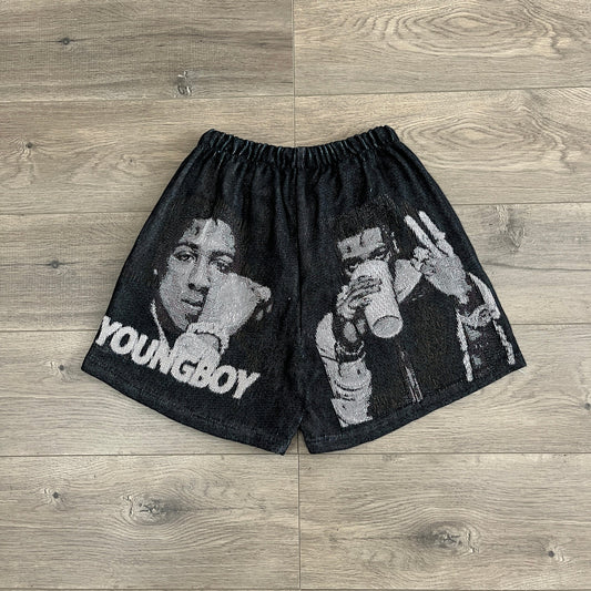 YOUNGBOY TAPESTRY SHORTS