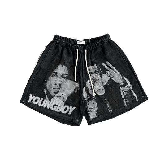 YOUNGBOY TAPESTRY SHORTS